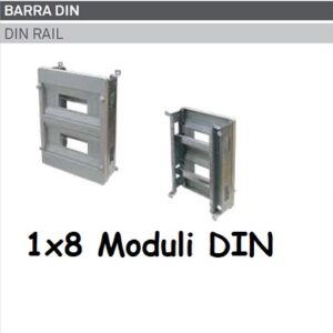 Supporto DIN 1x8 Moduli per Quadro Termoplastico 210x280